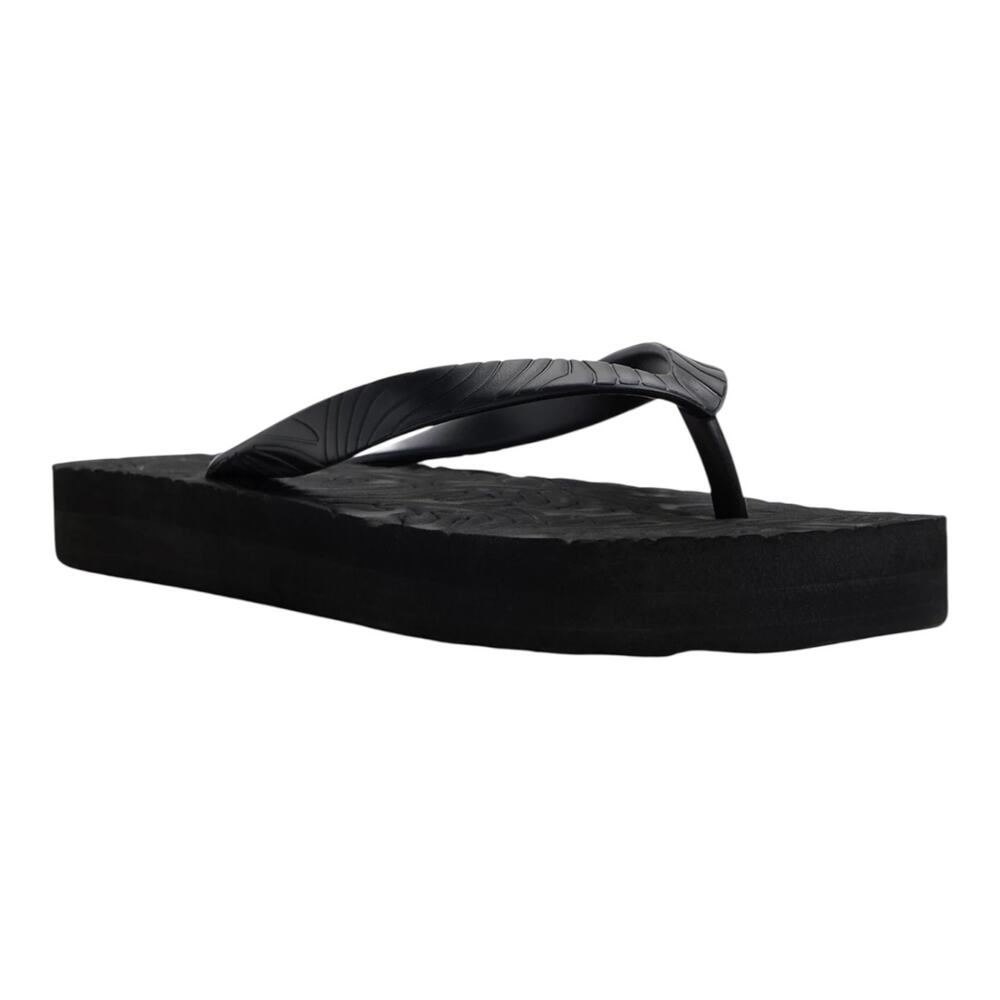 Roxy Women's Beach Up Slip On Flip Flop Thong Flatfrom Sandals Black Size 9